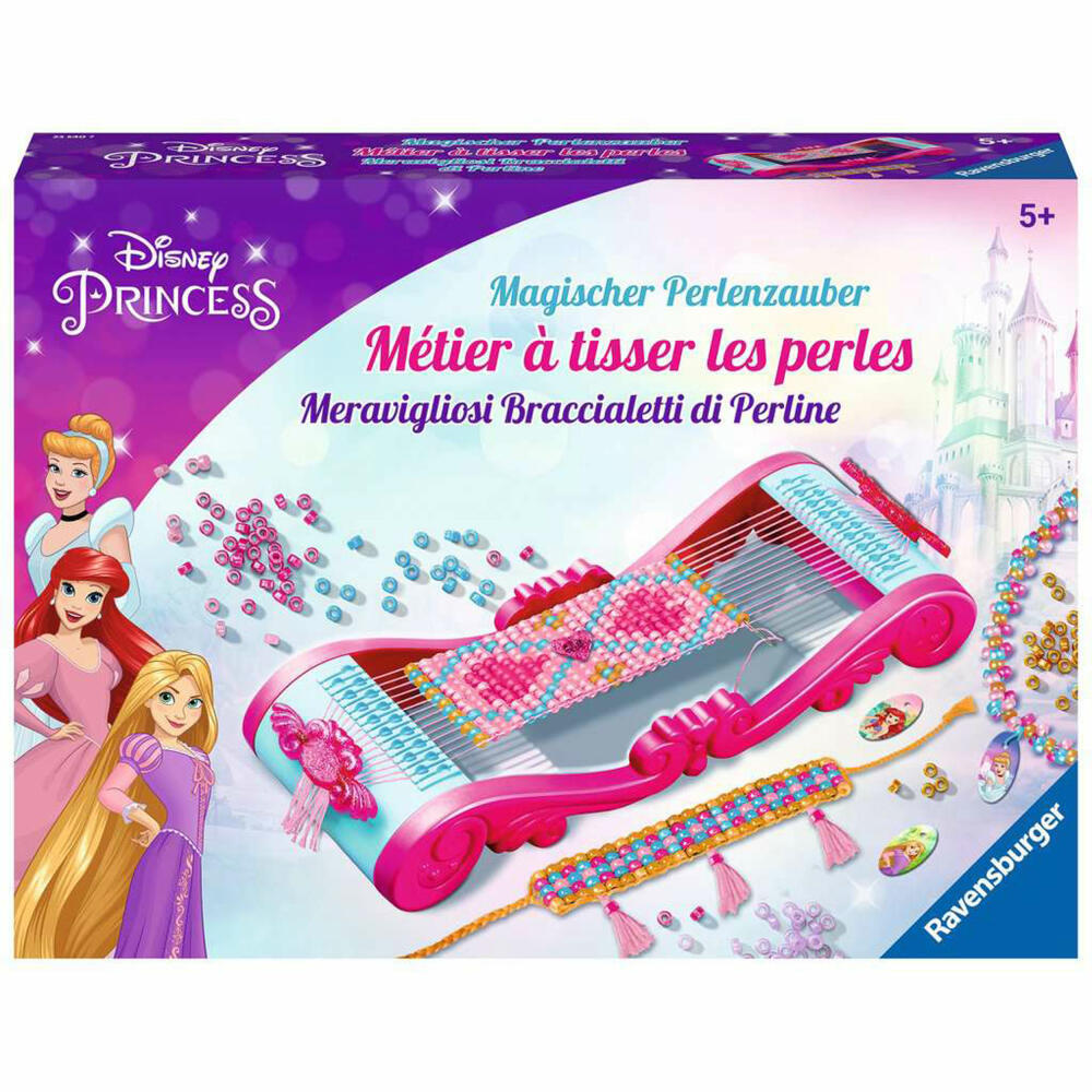 Ravensburger Magischer Perlenzauber Disney Princess, Kreativset, Webrahmen, Schmuck, ab 5 Jahren, 23540