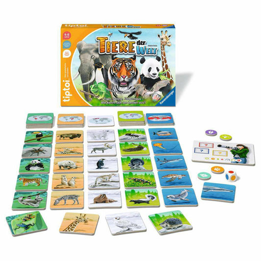Ravensburger tiptoi Spiele Tiere der Welt, Kinderspiel, Ratespiel, Wissenspiel, ab 4 Jahren, 00171
