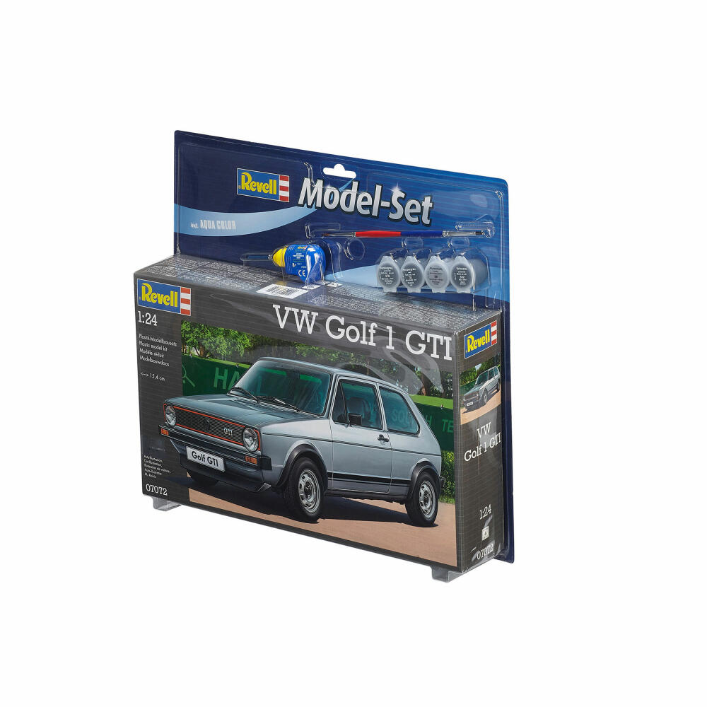 Revell Model Set VW Golf 1 GTI, car, model kit with paints and glue, 121 parts, from 10 years, 67072