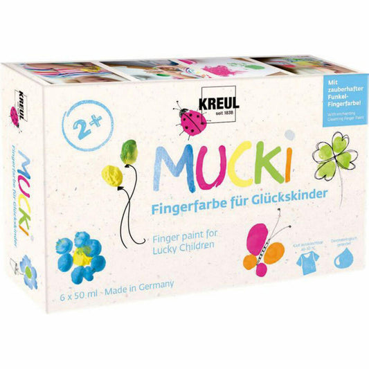 C. KREUL MUCKI Finger Paint for Lucky Children Set of 6 50 ml