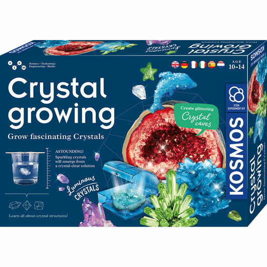 KOSMOS Kristalle züchten / Crystal Growing, Experimentierkasten, Kinder, Mehrsprachig, 616854