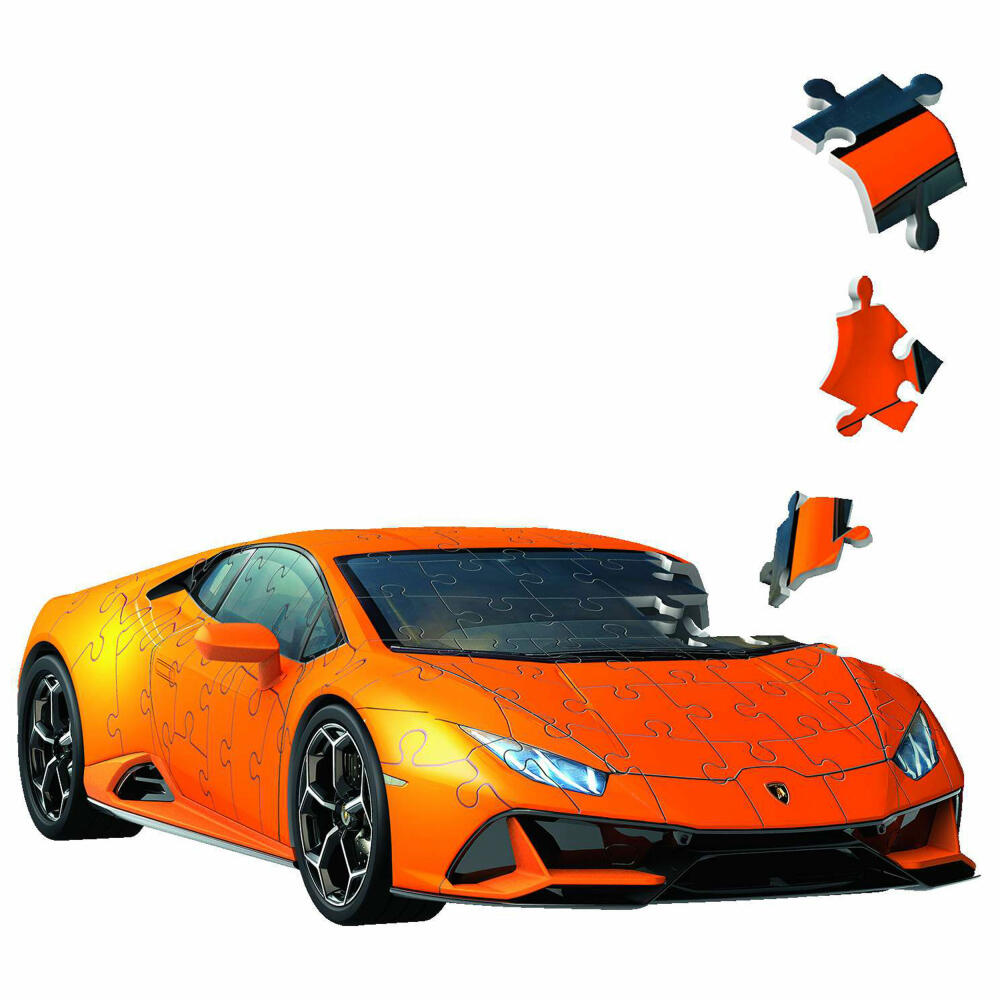 Ravensburger 3D Puzzle Lamborghini Huracán Evo, Puzzle Game, Children's Puzzle, 108 Pieces, 11238
