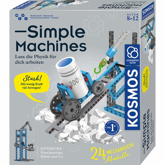 KOSMOS Simple Machines, Experimentierkasten, Physik, Technik Modelle, Modellbausatz, 620868