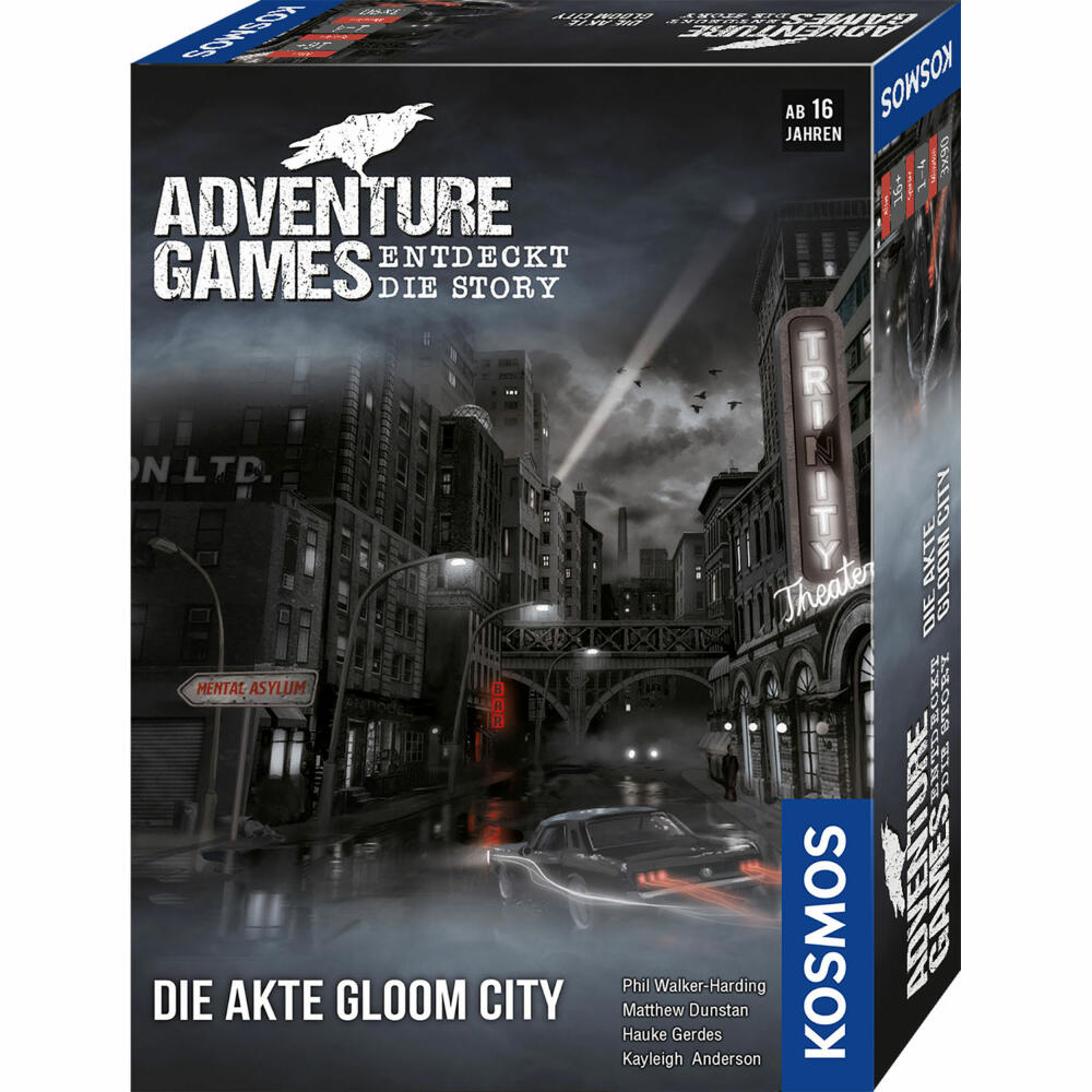 KOSMOS Adventure Games The Gloom City Files, Board Game, Cooperative Game, Ages 16+, 695200
