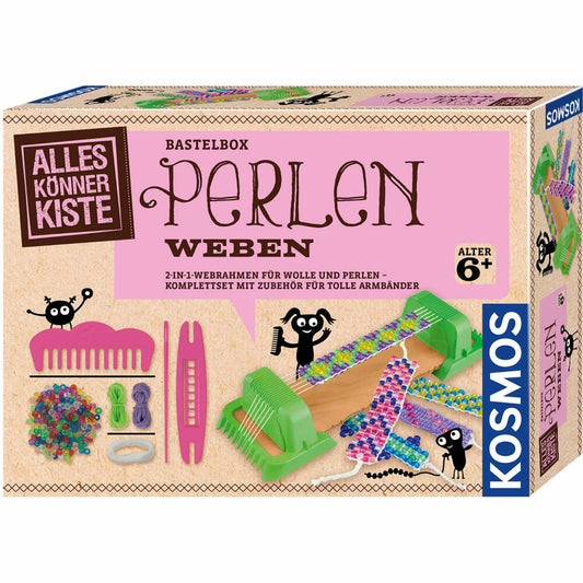 KOSMOS Perlen weben, Spielen, Basteln, Handarbeit, Experimentierkasten, Geschenk, ab 6 Jahren, 604387