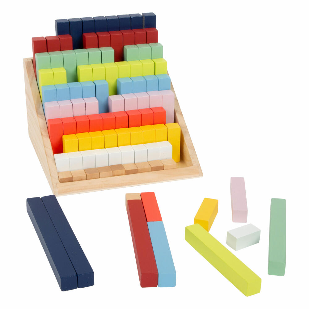 Legler Rechenstäbchen XL-Lernbox Educate, Lernspielzeug, Spielklötze, Holz, 12214