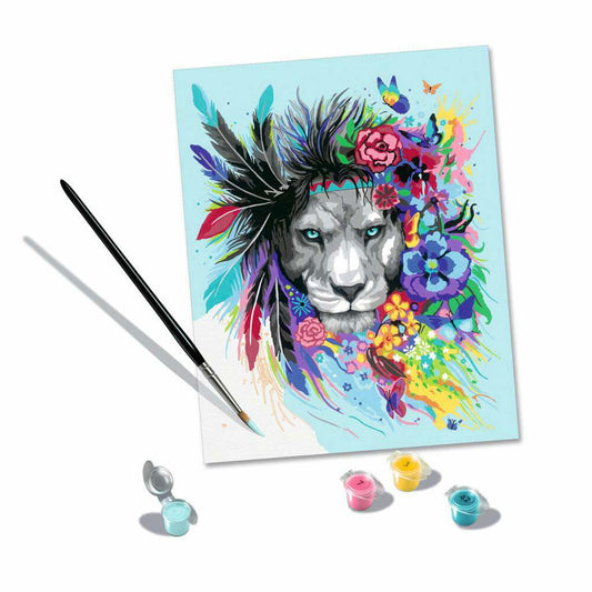 Ravensburger CreArt Boho Lion, Malen nach Zahlen, Malset, Malvorlage, Malen, 20130