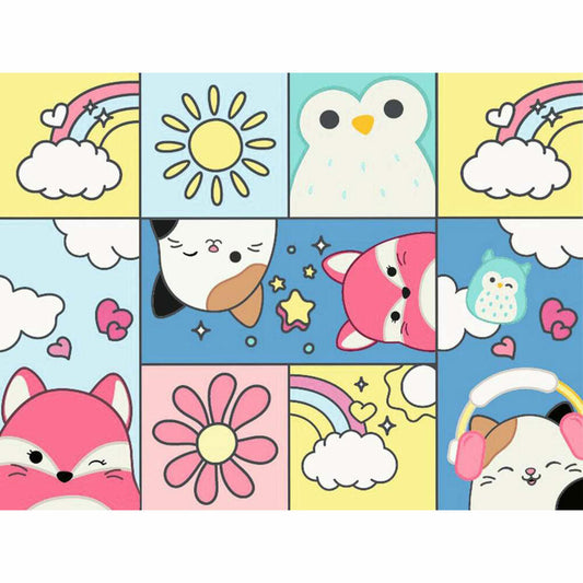 Ravensburger CreArt Squishmallows, painting by numbers, painting set, coloring page, painting, 23727