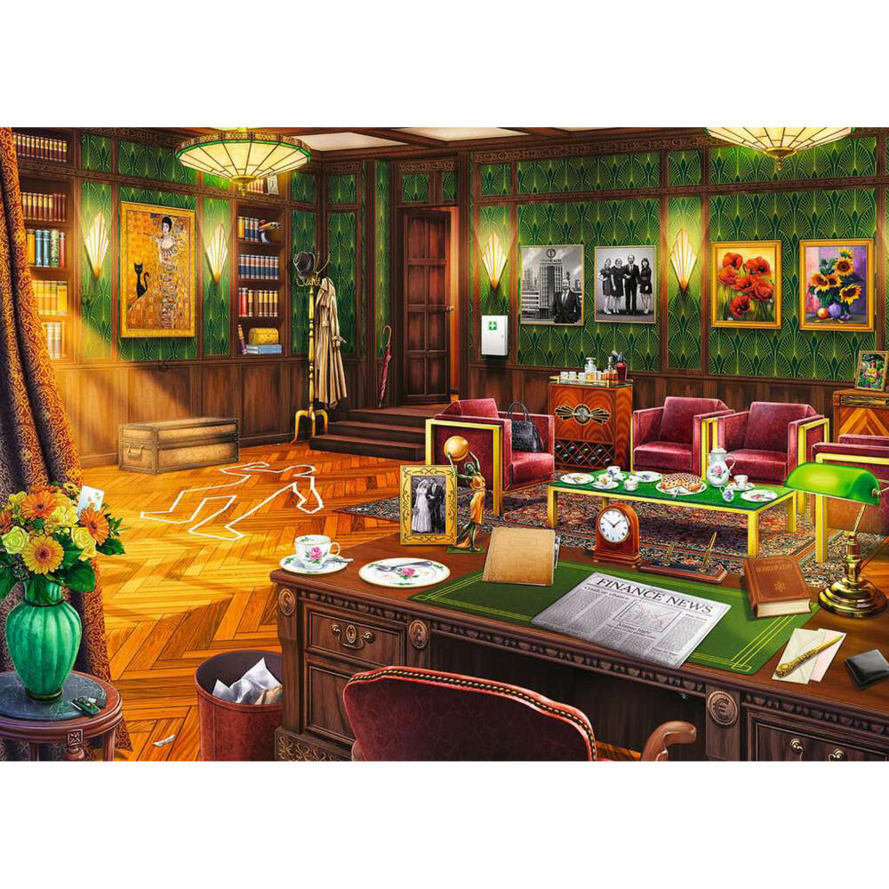 Ravensburger Puzzle X Crime: A Murderous Birthday, Crime Puzzle, Crime, 408 Pieces, Ages 12+, 17521