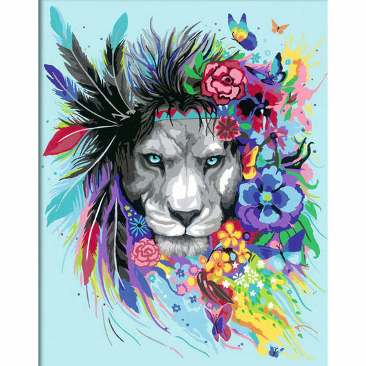 Ravensburger CreArt Boho Lion, Malen nach Zahlen, Malset, Malvorlage, Malen, 20130
