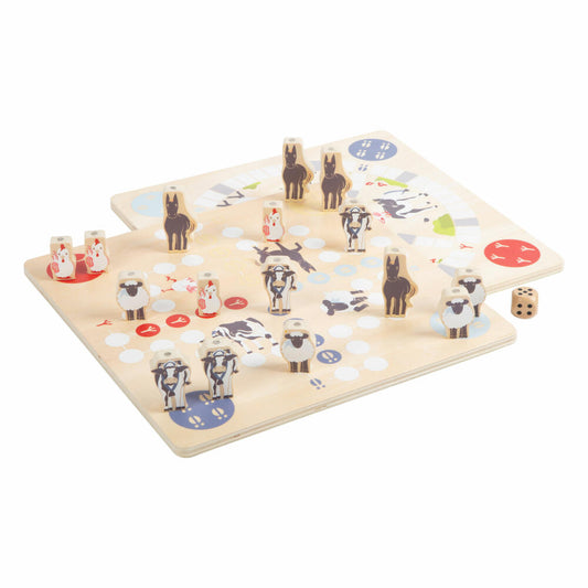 Legler Spielesammlung 4 Friends, Brettspiele, Gesellschaftsspiele, Holz, ab 4 Jahren, 12228