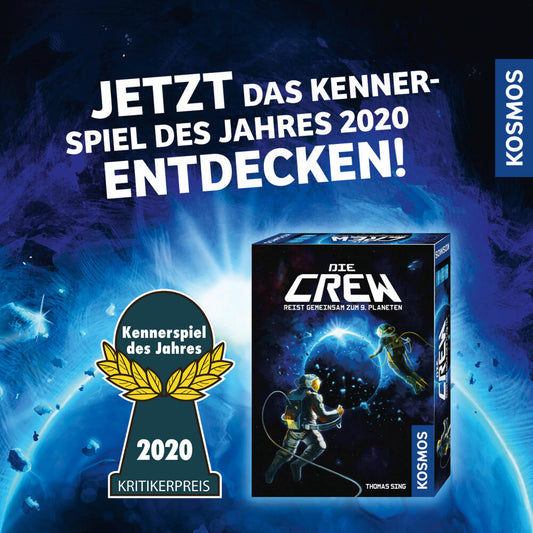 KOSMOS Die Crew - Auf der Suche nach dem 9. Planeten, Kartenspiel, Spiel, Gemeinschaftsspiel, Spielware, 2-5 Spieler, ab 10 Jahren, 69186