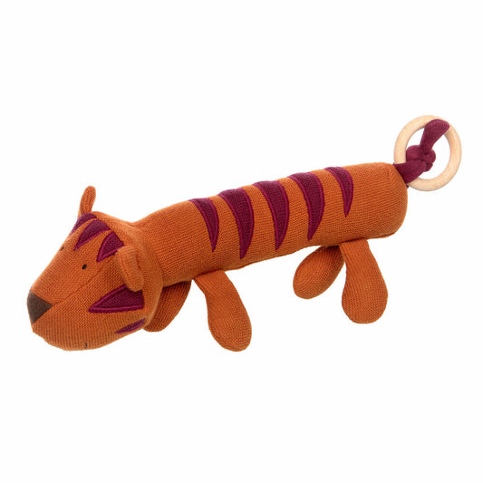 sigikid Strick-Greifling Tiger, Greifspielzeug, Rassel, Babygreifling, Spielzeug, 39375