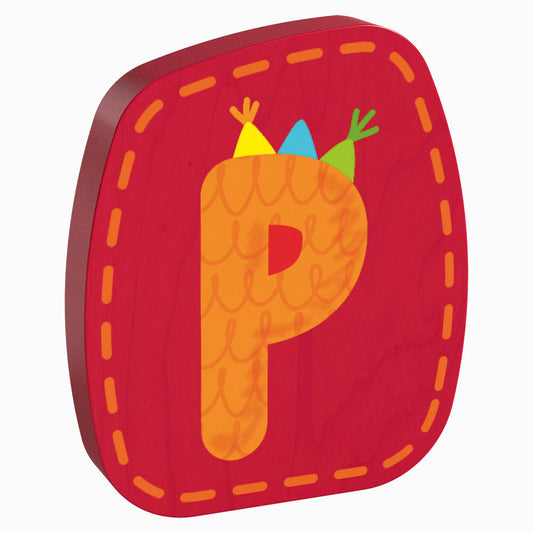 HABA wooden letter P, letters, door sign, wall, decoration, children's room, child, baby, 302461