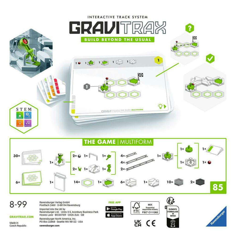 Ravensburger GraviTrax THE GAME multiform, Denkspiel, Logikspiel, Konstruktionsspiel, 27477