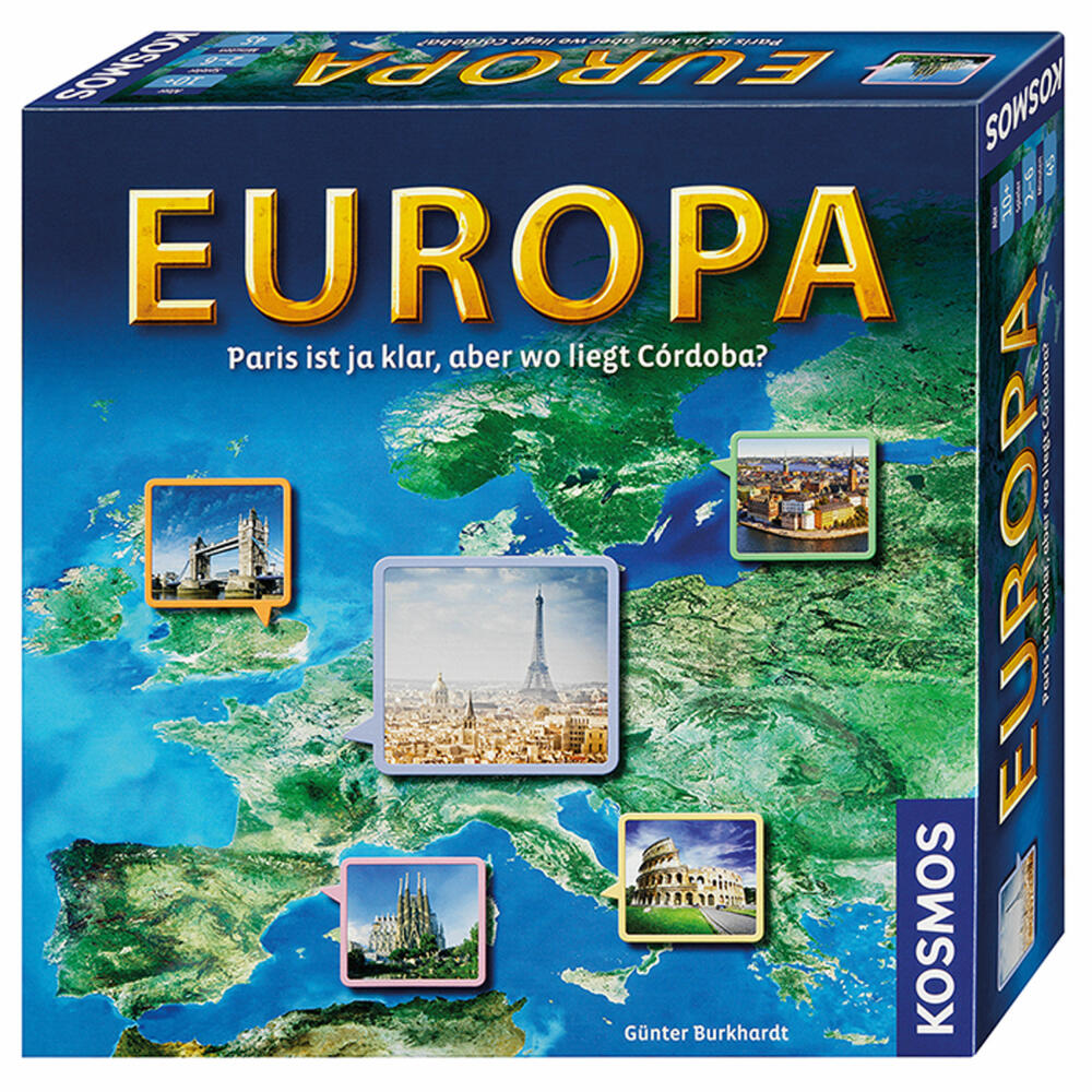 KOSMOS Family Games Europe, Knowledge Game, Geography Game, from 10 years, 692636