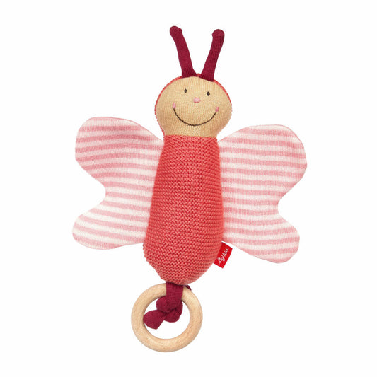 sigikid Knitted Love Strick-Greifling Schmetterling, Greifspielzeug, Babyspielzeug, Baby Spielzeug, Baumwolle, 39674