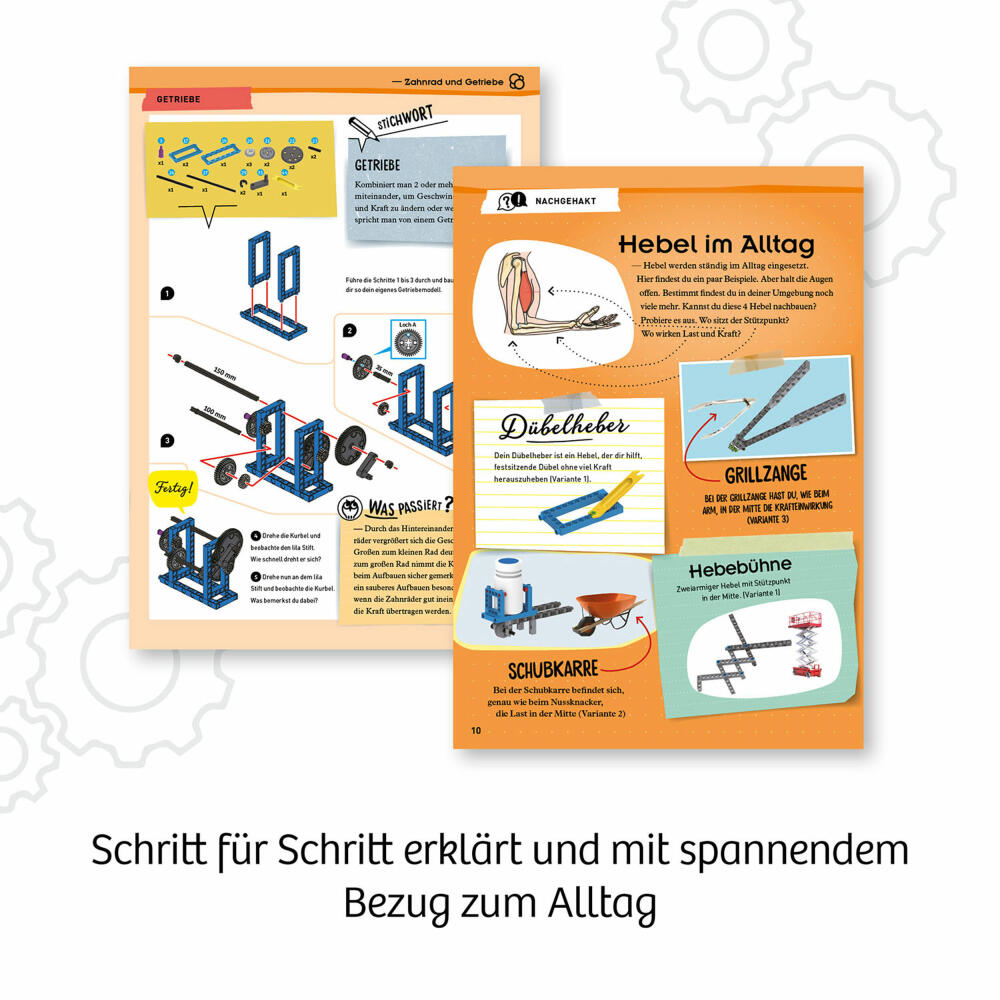 KOSMOS Simple Machines, Experimentierkasten, Physik, Technik Modelle, Modellbausatz, 620868