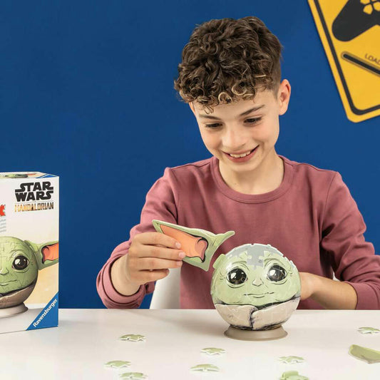 Ravensburger 3D Puzzle Ball Mandalorian Grogu with Ears, Puzzle Ball, Puzzles, 72 Pieces, Ages 6 and Up, 11556