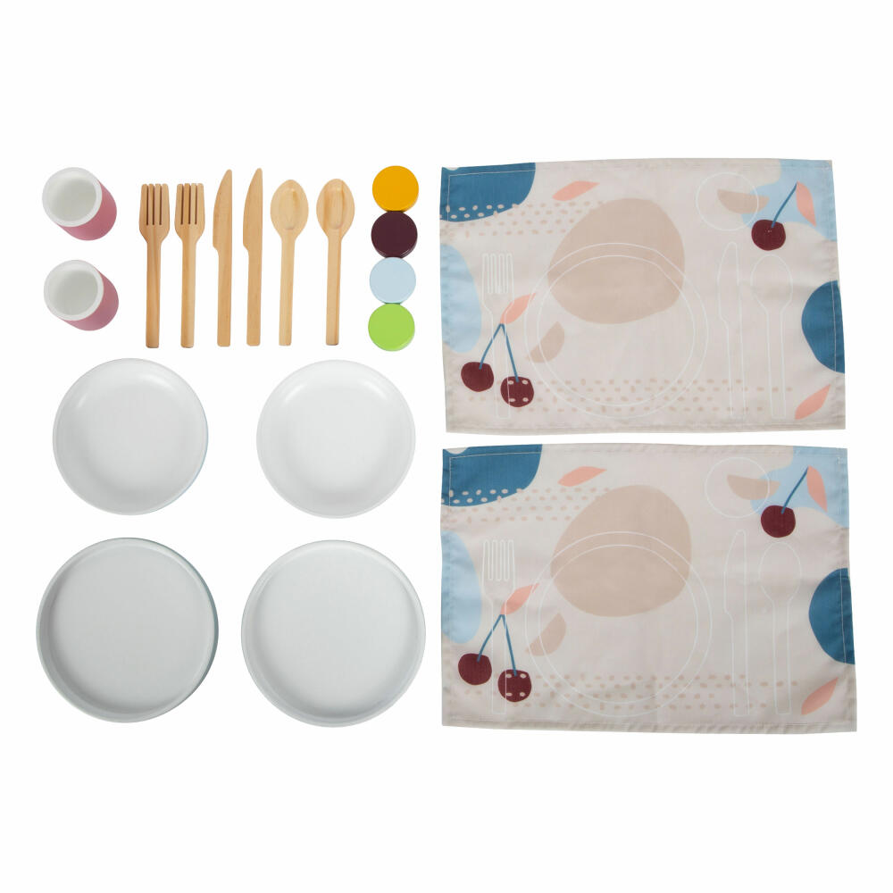 Legler Kinder Geschirr-Set tasty, Spielzeug-Geschirr, Küchenspielzeug, 12245