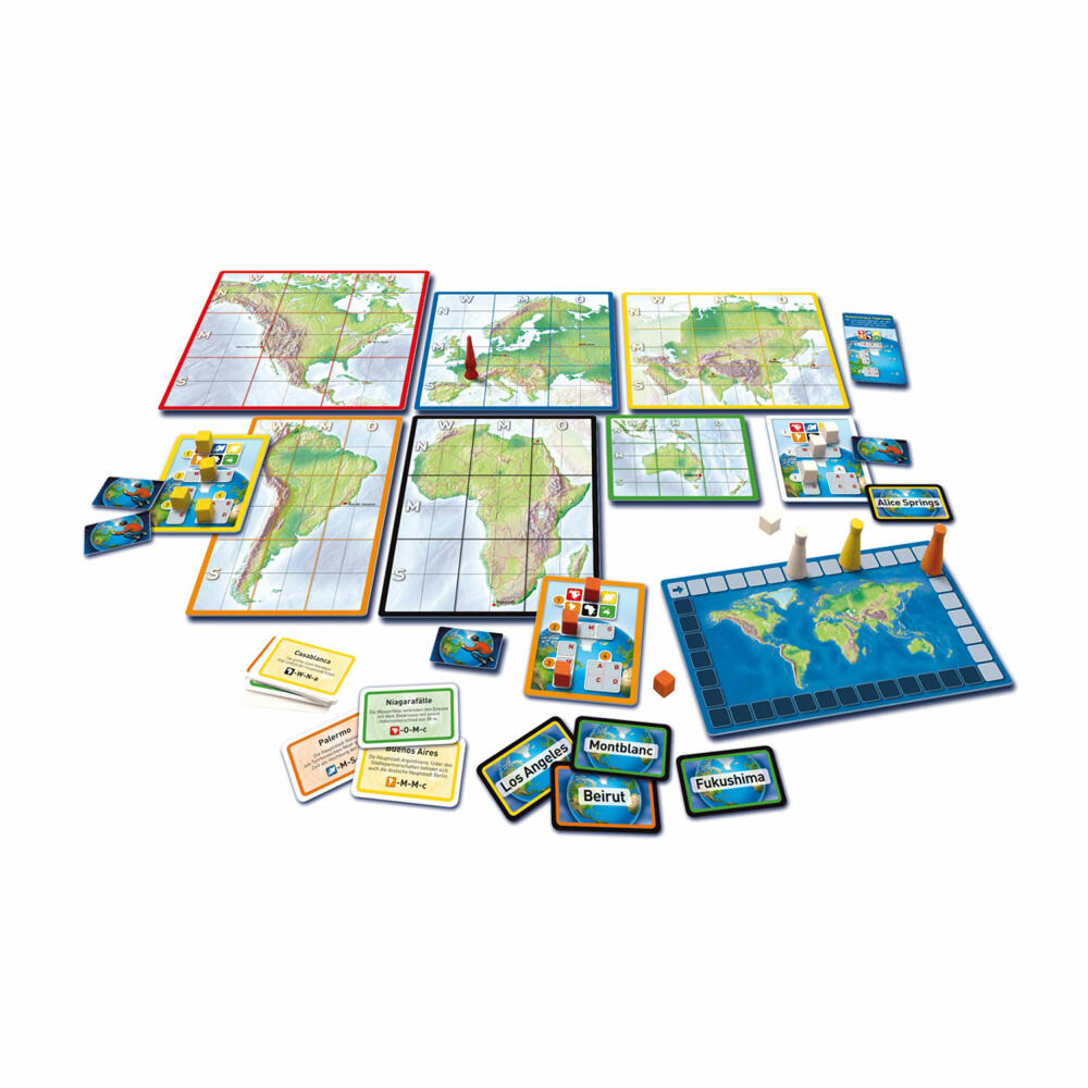 KOSMOS Family Games The World - Singapore, Where Is That?, Geography Game, Geography Geography Game, from 10 years, 691882