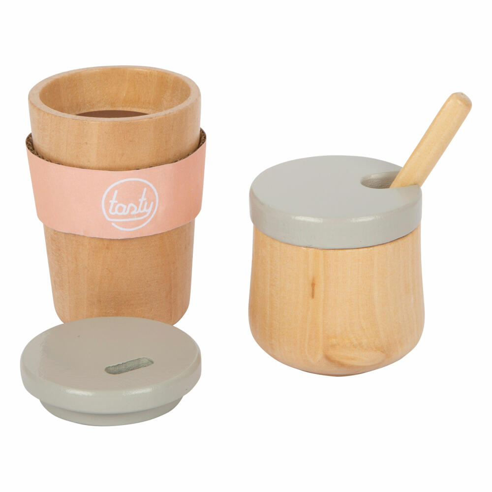 Legler Kaffeemaschinen-Set tasty, Küchenspielzeug, Kaufladen Zubehör, Holz, 12247