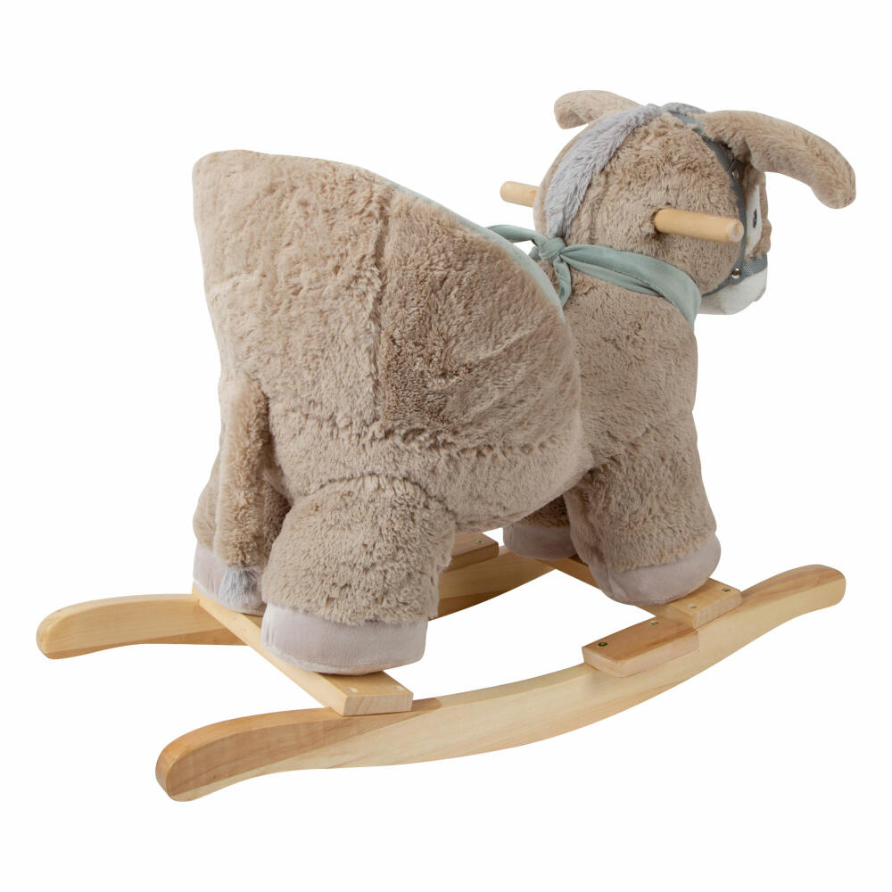 Legler Schaukeltier Esel mit Sitz, Schaukelpferd, Schaukelstuhl, Holz, Plüsch, 12210