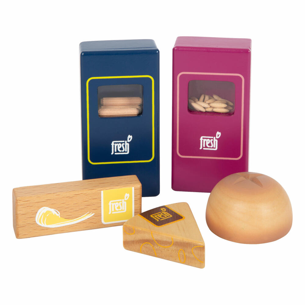 Legler Lebensmittel-Set vegetarisch fresh, Spielzeugnahrung, Kaufladen Zubehör, Holz, 12284