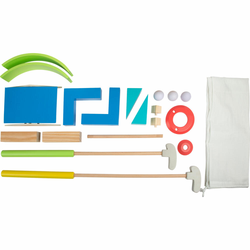 Legler small foot Minigolf-Set Active, 17-tlg., Mini Golf, Kinder Spielzeug, Garten, 11964