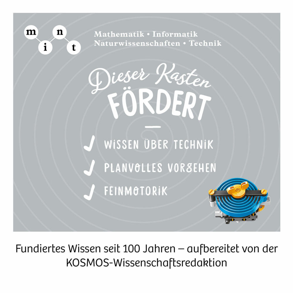 KOSMOS Mechanical Power, Experimentierkasten, Roboter, Rennauto, Modellbausatz, Bausatz, 620783