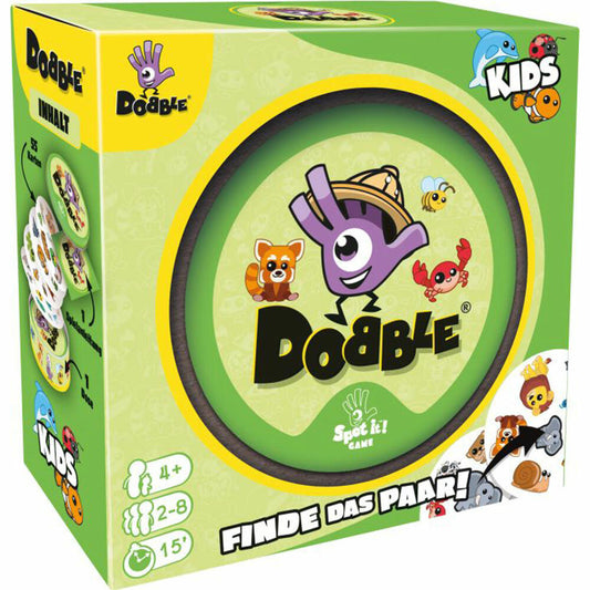 Asmodee Dobble Kids, card game, children's game, board game, ages 4 and up, ZYGD0031