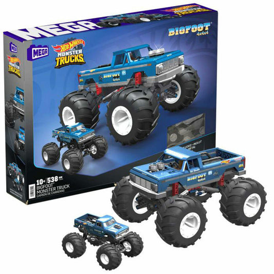 Mattel HHD20 MEGA Hot Wheels Bigfoot Monster Truck Construction Set with 538 Parts