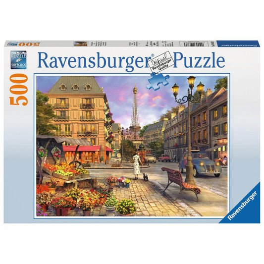 Ravensburger Puzzle Walk Through Paris, Adult Puzzle, Adult Puzzles, Premium Puzzle, Standard Format, 500 Pieces, 14683 3
