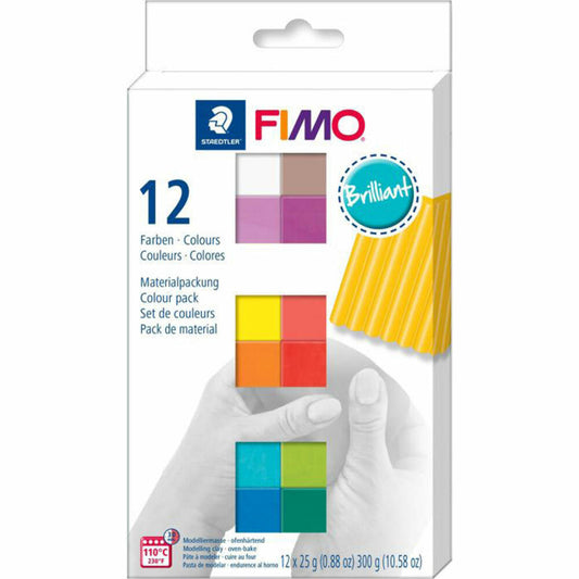 STAEDTLER FIMO soft Brilliant Colours 12 blocks of 25 grams each
