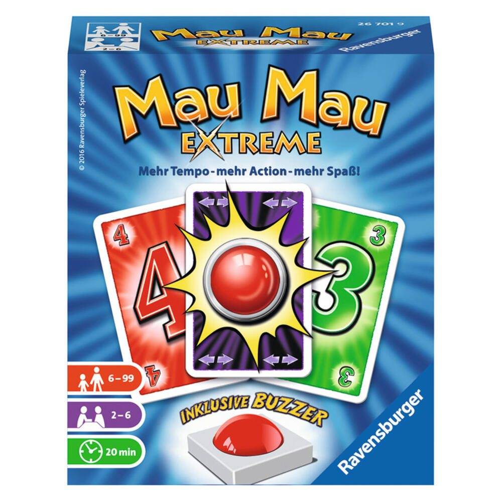 Ravensburger The Fleet Little Mau Mau Extreme, card game, children's game, card game, card game, board game, 26701 9