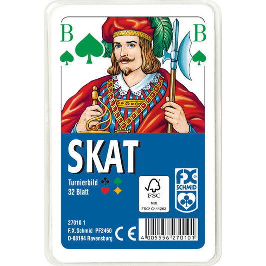 Ravensburger FX Schmid Skat Official Tournament Card of the DSkV, Skat Game, Traditional Playing Cards, Card Game, Card Game, Clear Box, 27010 1