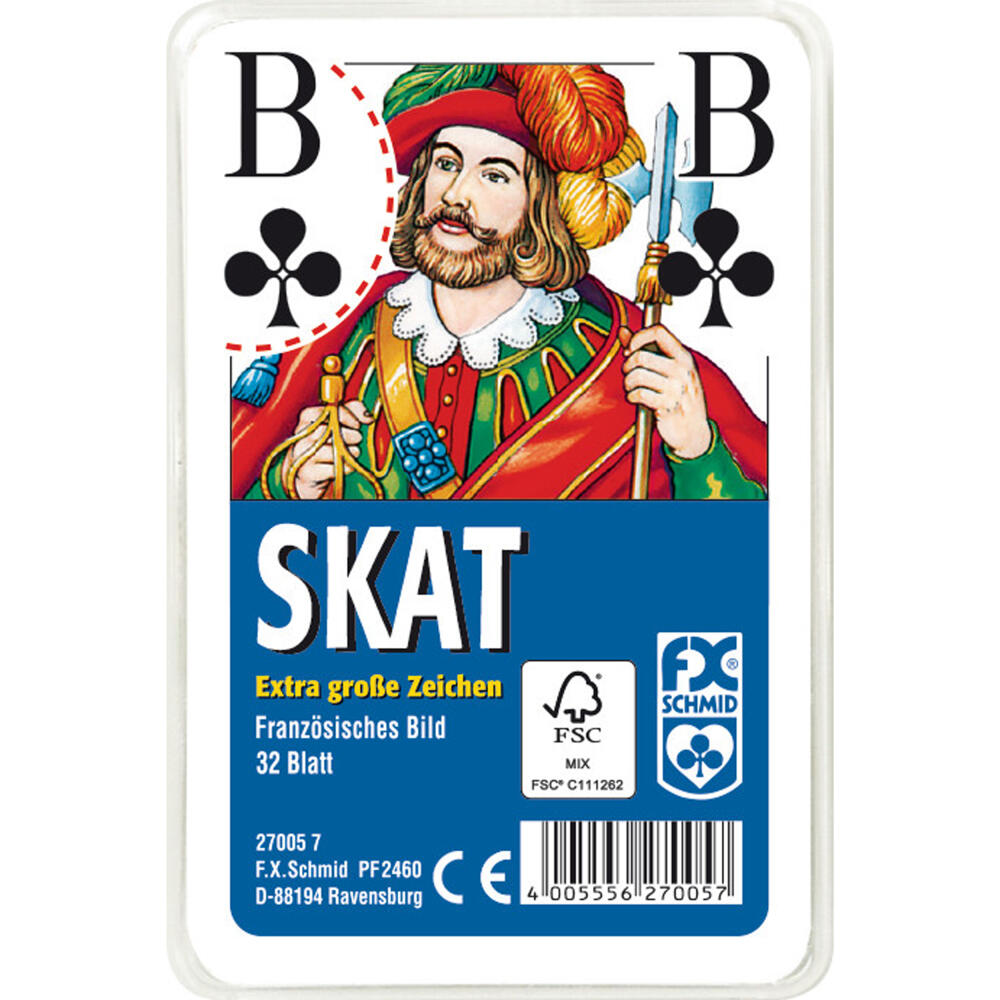 Ravensburger FX Schmid Skat French Picture, Skat Game, Traditional Playing Cards, Card Game, Card Game, Large Corner Symbols, 27005 7