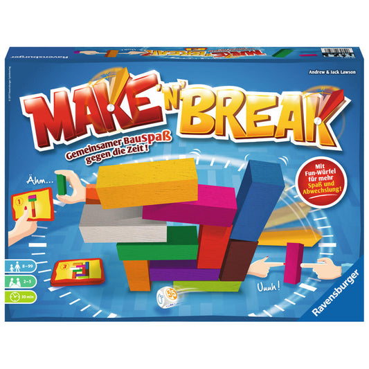 Ravensburger Family Games Make 'n' Break '17, Skill Game, Dice Game, Building Fun, Board Game, Family Game, 26750 7