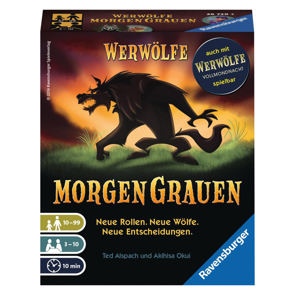 Ravensburger The Fleet Little Werewolves Morning Horror, Bluff Game, Adult Game, Card Game, Card Game, Board Game, 26729 3