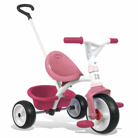 Smoby Dreirad Be Move, Kinderdreirad, mit Schiebstange, Kinderfahrzeug, Kinder, Fahrzeug, Rosa, 7600740332