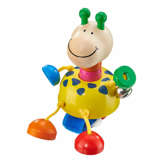 Selecta Babywelt Colini Giraffe, buggy toy, buggy toy, baby, with velcro fastening, wood, 11 cm, 61064