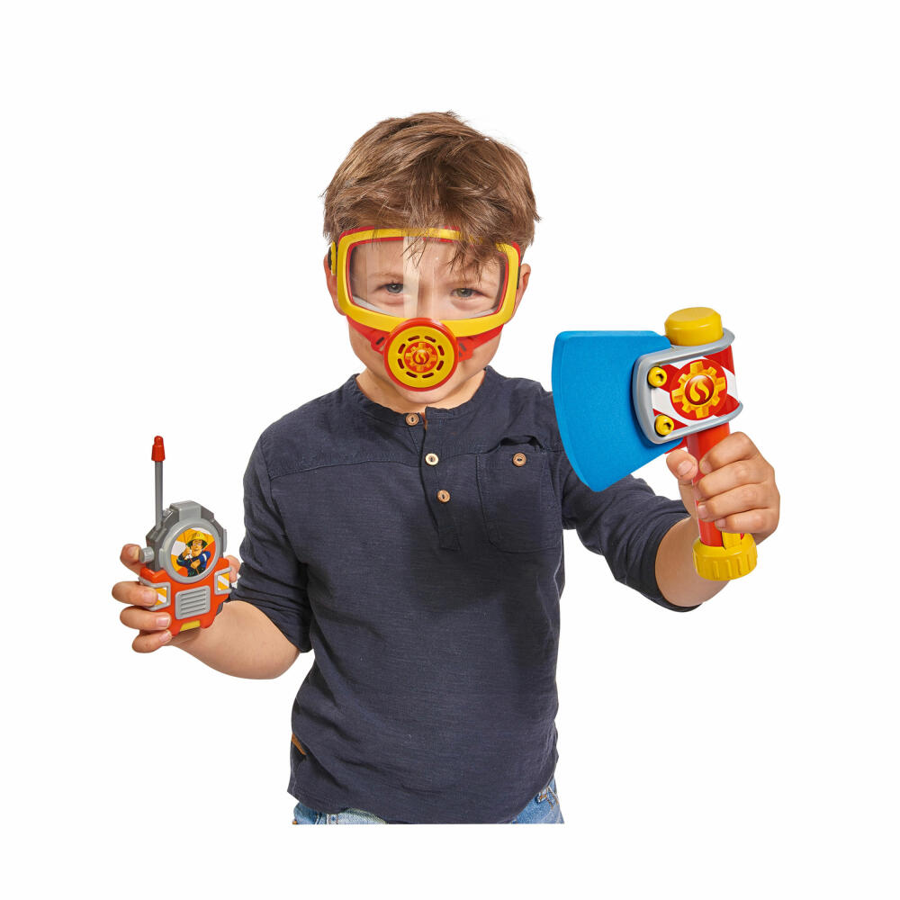 Simba Feuerwehrmann Sam Feuerwehr Sauerstoffmaske, Axt, Ausrüstung, Spielzeug, Kinder, 109252476