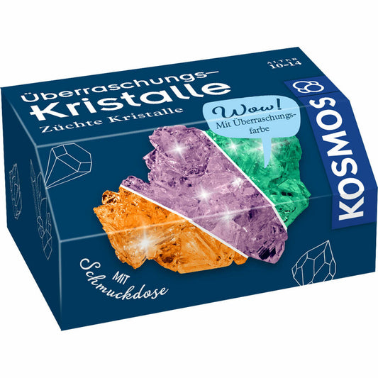 KOSMOS Überraschungs-Kristalle selbst züchten, Experimentierkasten, Kristallzucht, Experimentierset, 657963
