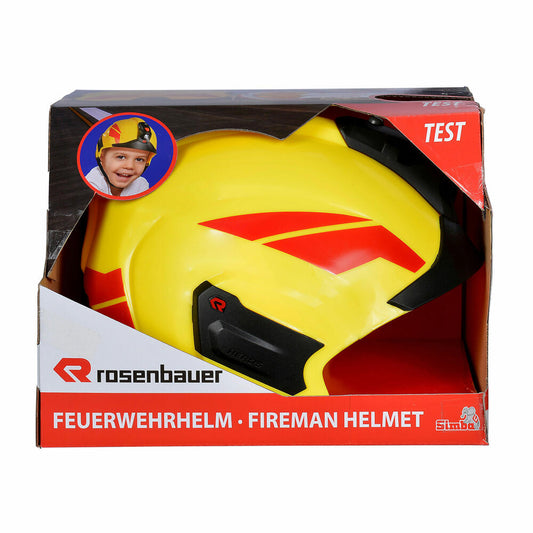 Simba Feuerwehr Helm Rosenbauer mit Licht, mit Helmlampe, Feuerwehr Helm, Spielzeug, Kinder, 108101000