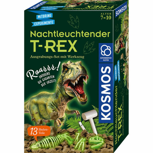 KOSMOS Nachtleuchtender T-REX, Ausgrabung, Experimentierkasten, Experimentier Kasten, Baukasten, ab 7 Jahren, 658021
