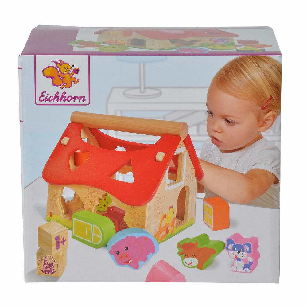 Eichhorn plug-in house, plug-in box, motor skills house, wood, toy, play, children, coordination, 100002098