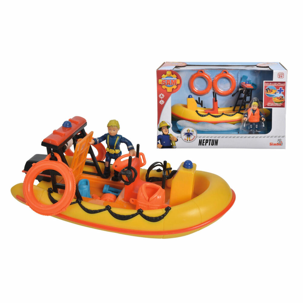 Simba Fireman Sam Neptune Boat, with Penny Figure, Rescue Boat, Toy Boat, Children's Toy, 109251047