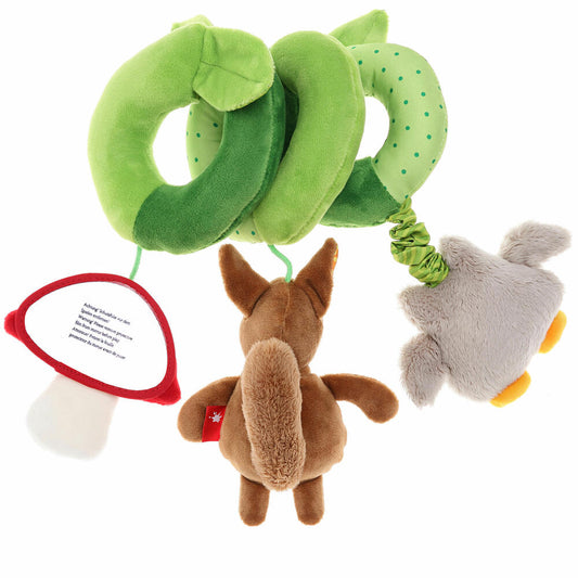 sigikid PlayQ Babyschalenspielzeug Eichhörnchen, Aktiv-Spirale, Kinderwagenkette, Baby Activity, Spielzeug, 42248