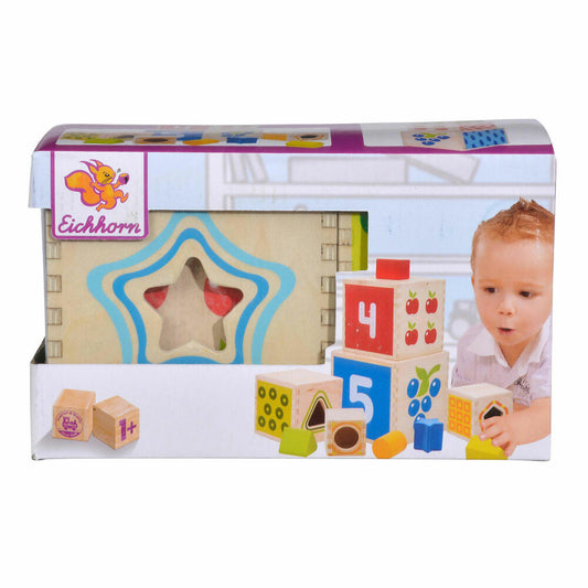 Eichhorn Color, Steckturm, Holzspielzeug, Holz, Spielen, Kinder, Motorik, Koordination, 100002252