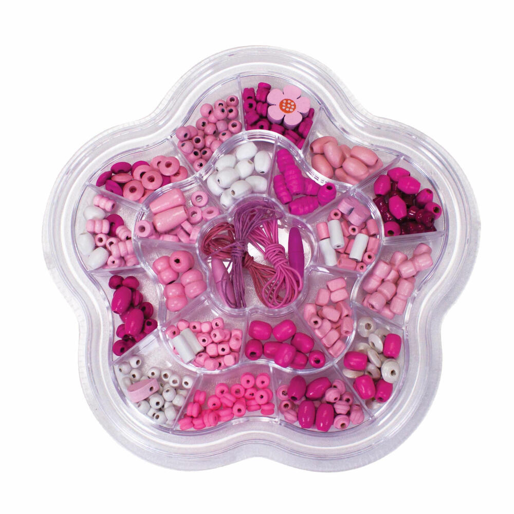 Eichhorn wooden bead set flower, jewelry, toys, necklaces, bracelet, creativity, approx. 275 pcs., 100003426